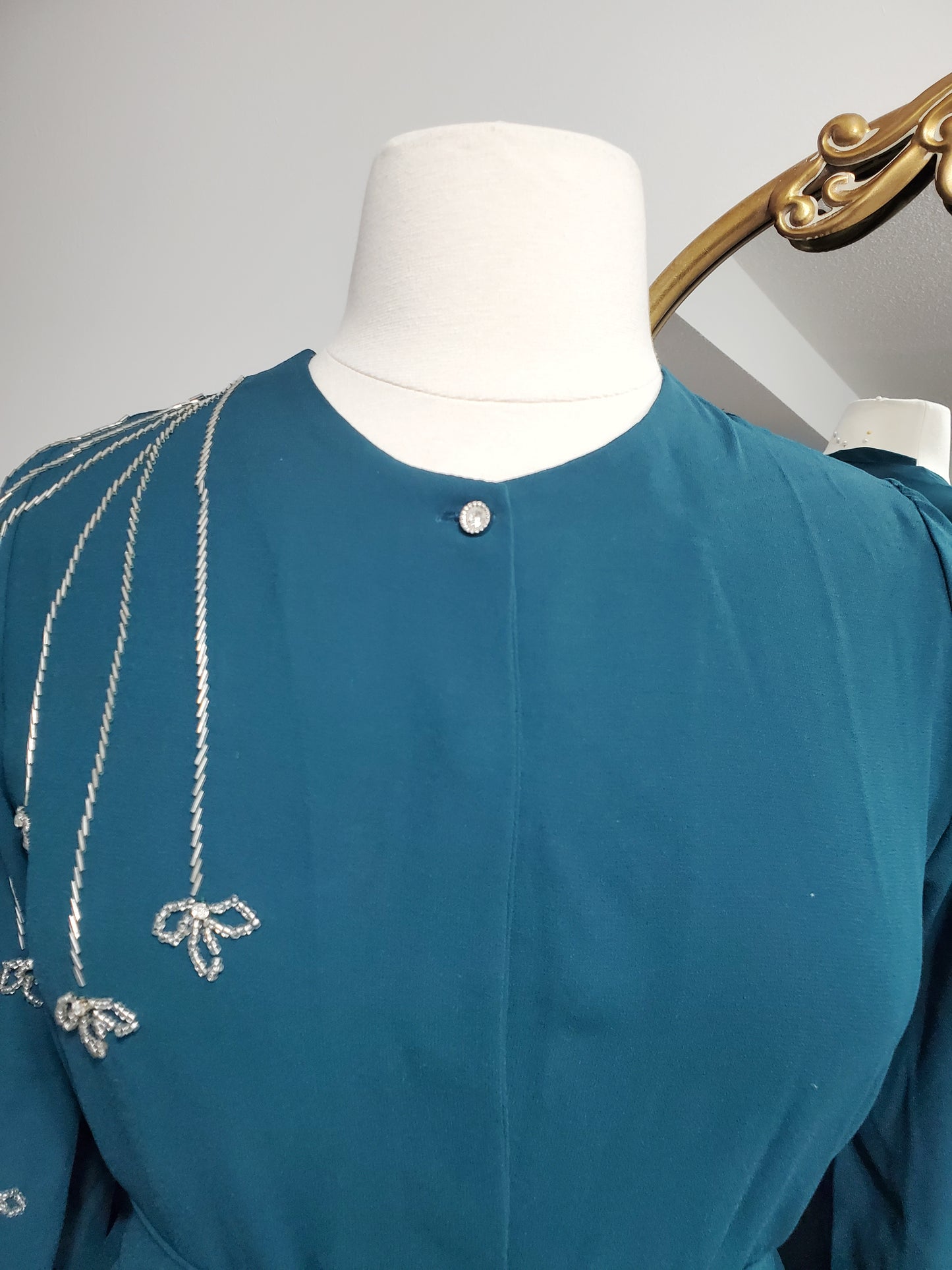Low Waist Side Beaded Abaya/Dress