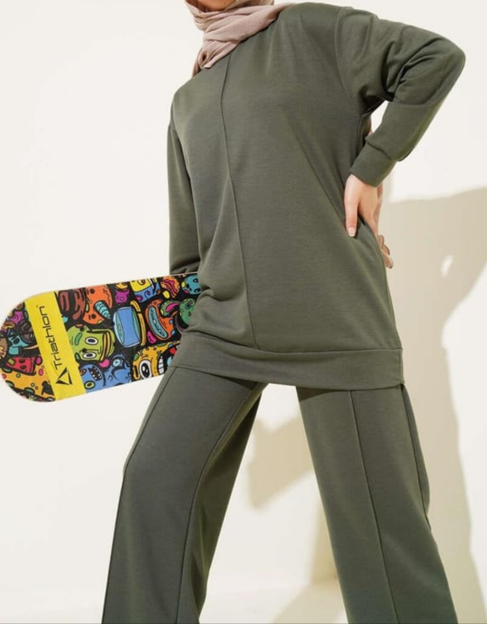 Casual Comfy 2pc Set - Khaki