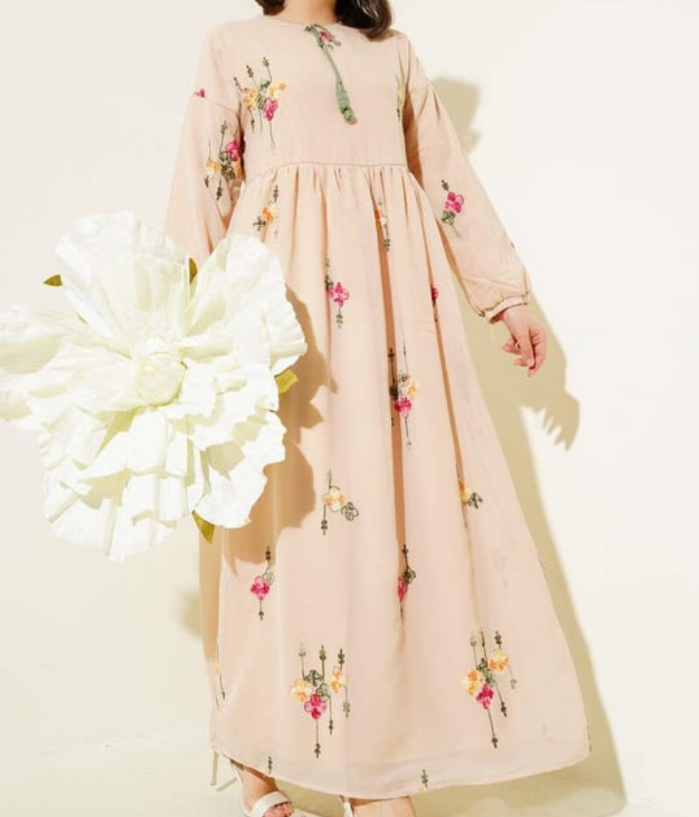 Floral Embroidered Maxi Dress