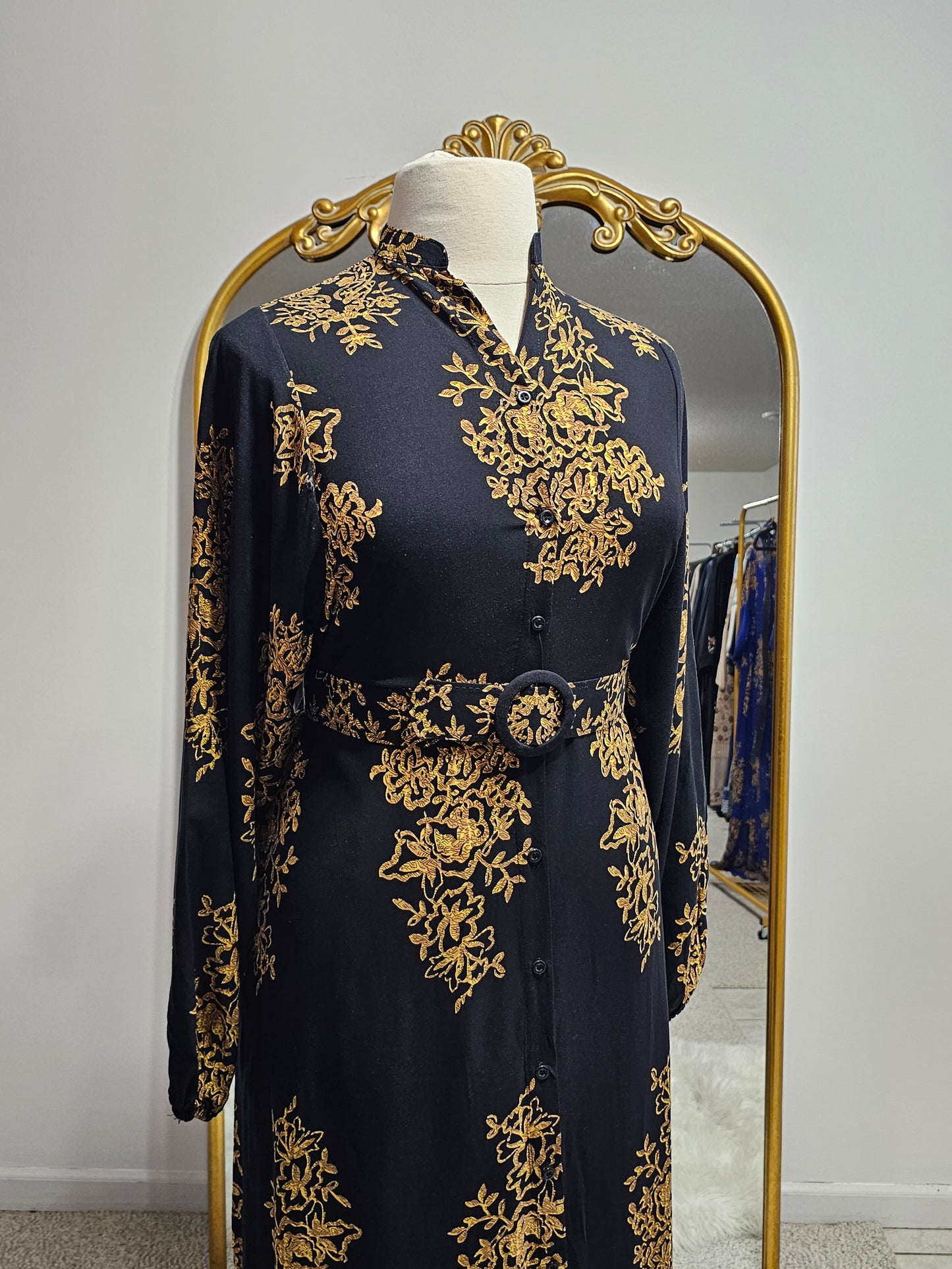 Cotton Maxi Dress - Black