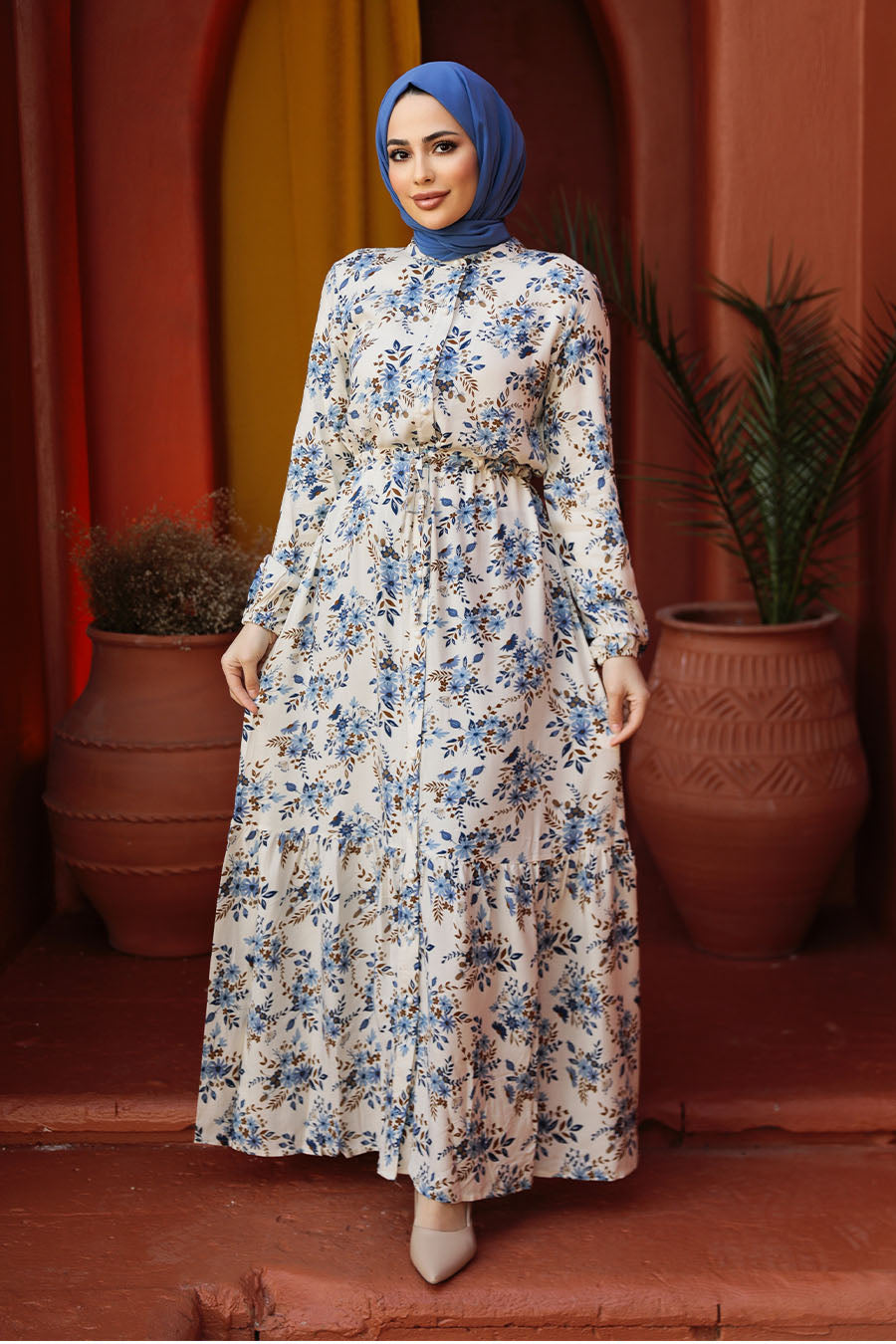 Blue Floral Dress