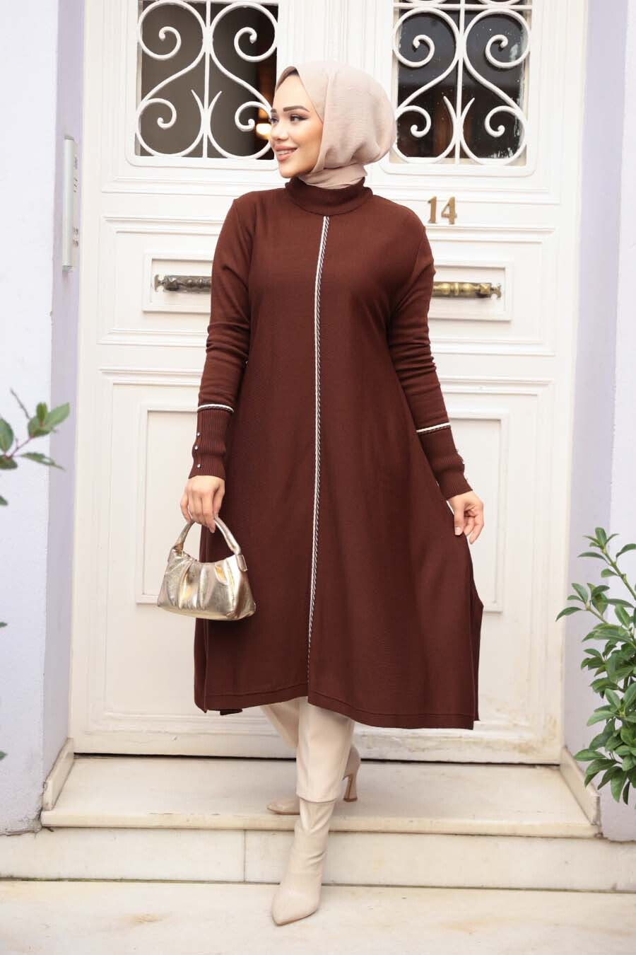 Long Swing Tunic - Brown