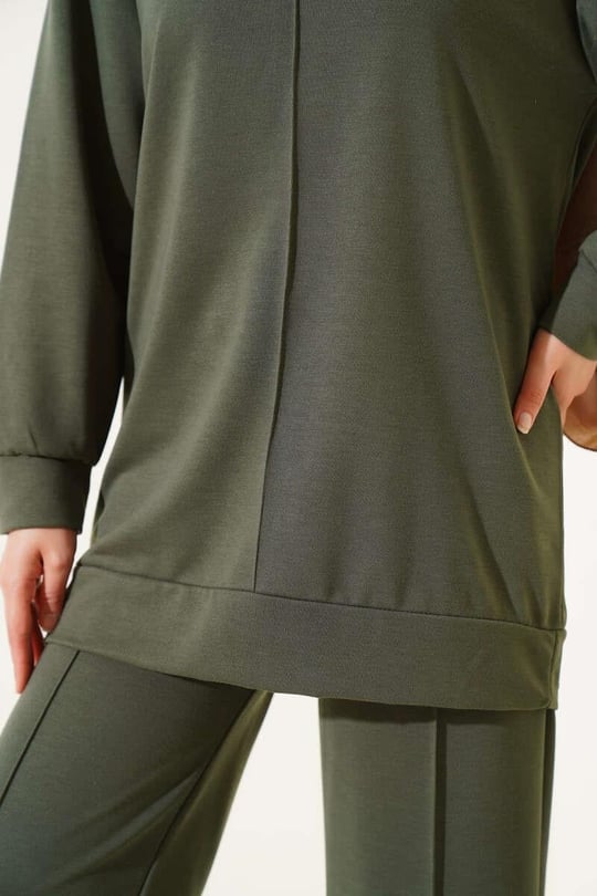Casual Comfy 2pc Set - Khaki