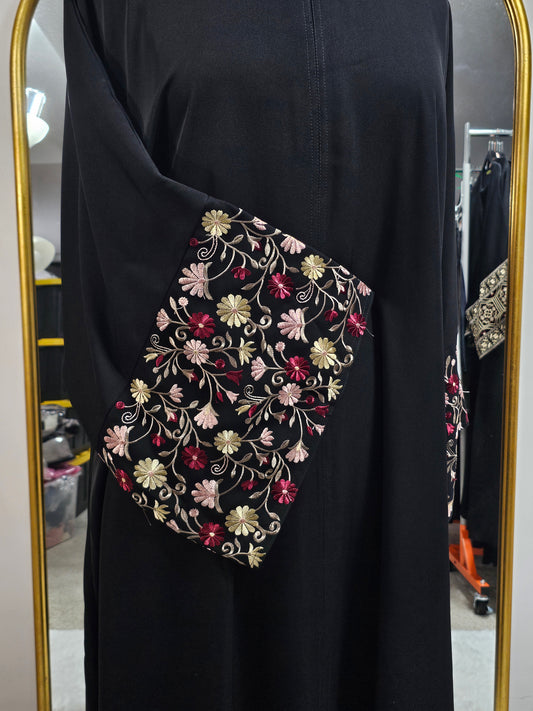Kuwaiti Embroidered Abaya - Floral