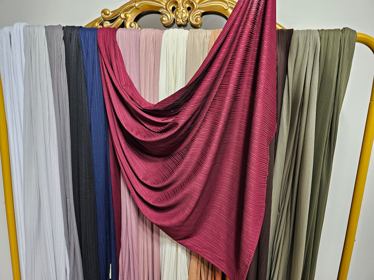 Ribbed Jersey Hijab - 16 Colors