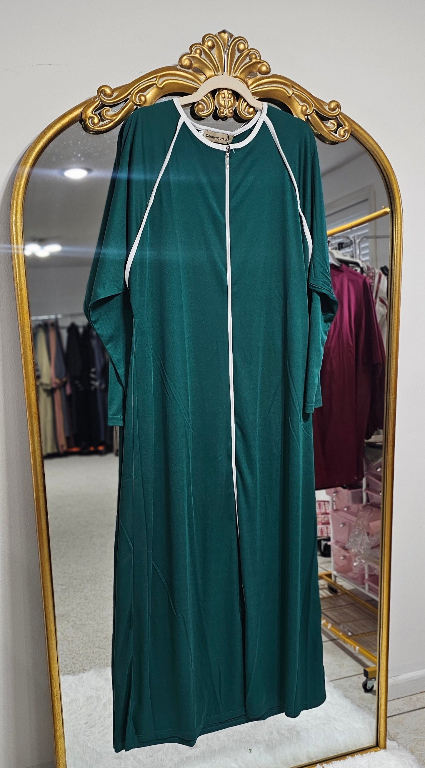 Simple Prayer Abaya - Green