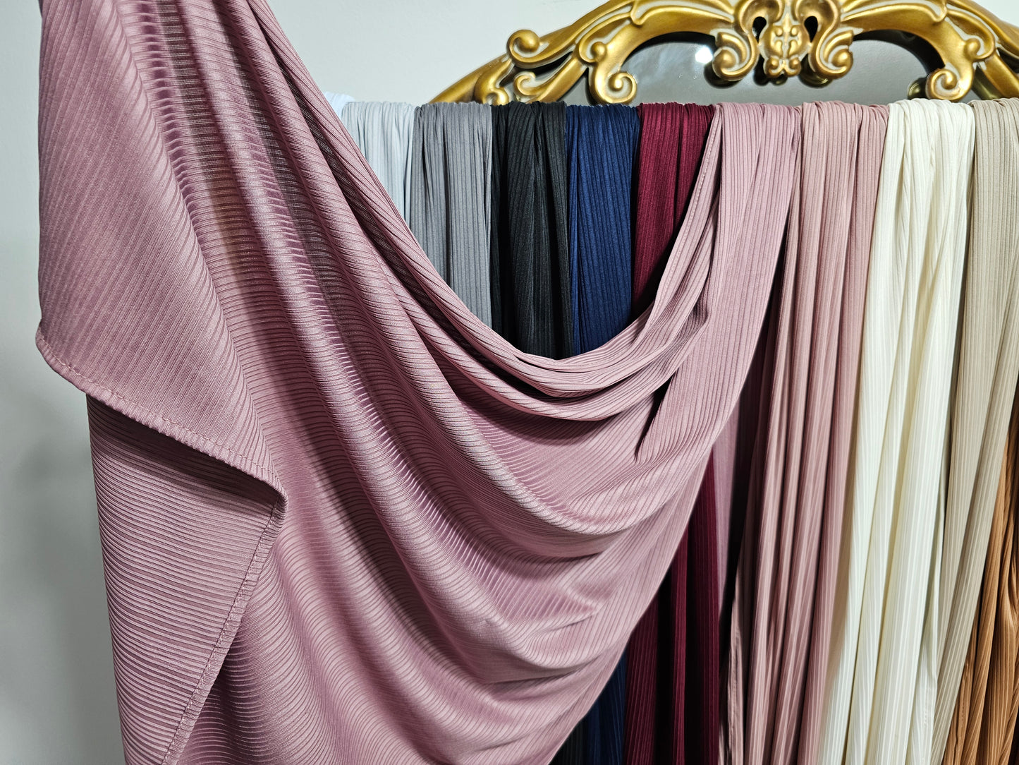 Ribbed Jersey Hijab - 16 Colors