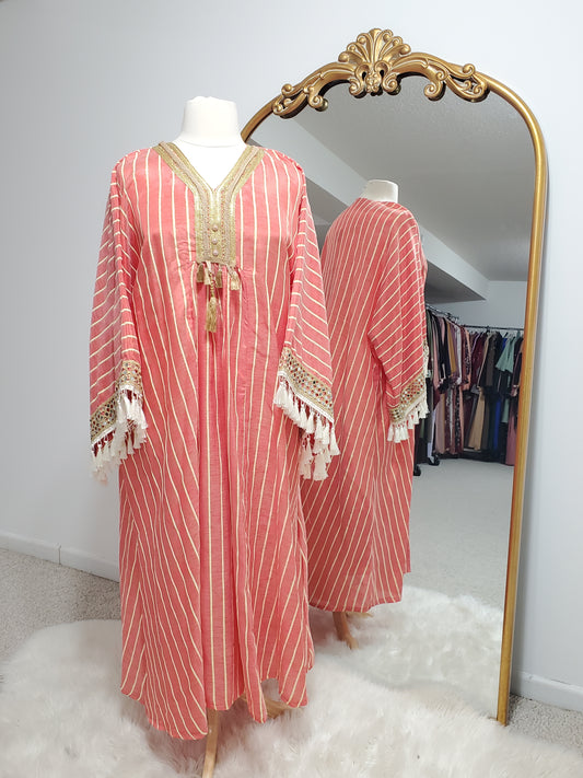 Oversized Tassel Mirror Sleeve Kaftan