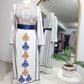 Damask Embroidered Thobe - Royal Blue