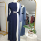 Side Pleated Color Block Dress -(2 Colors)