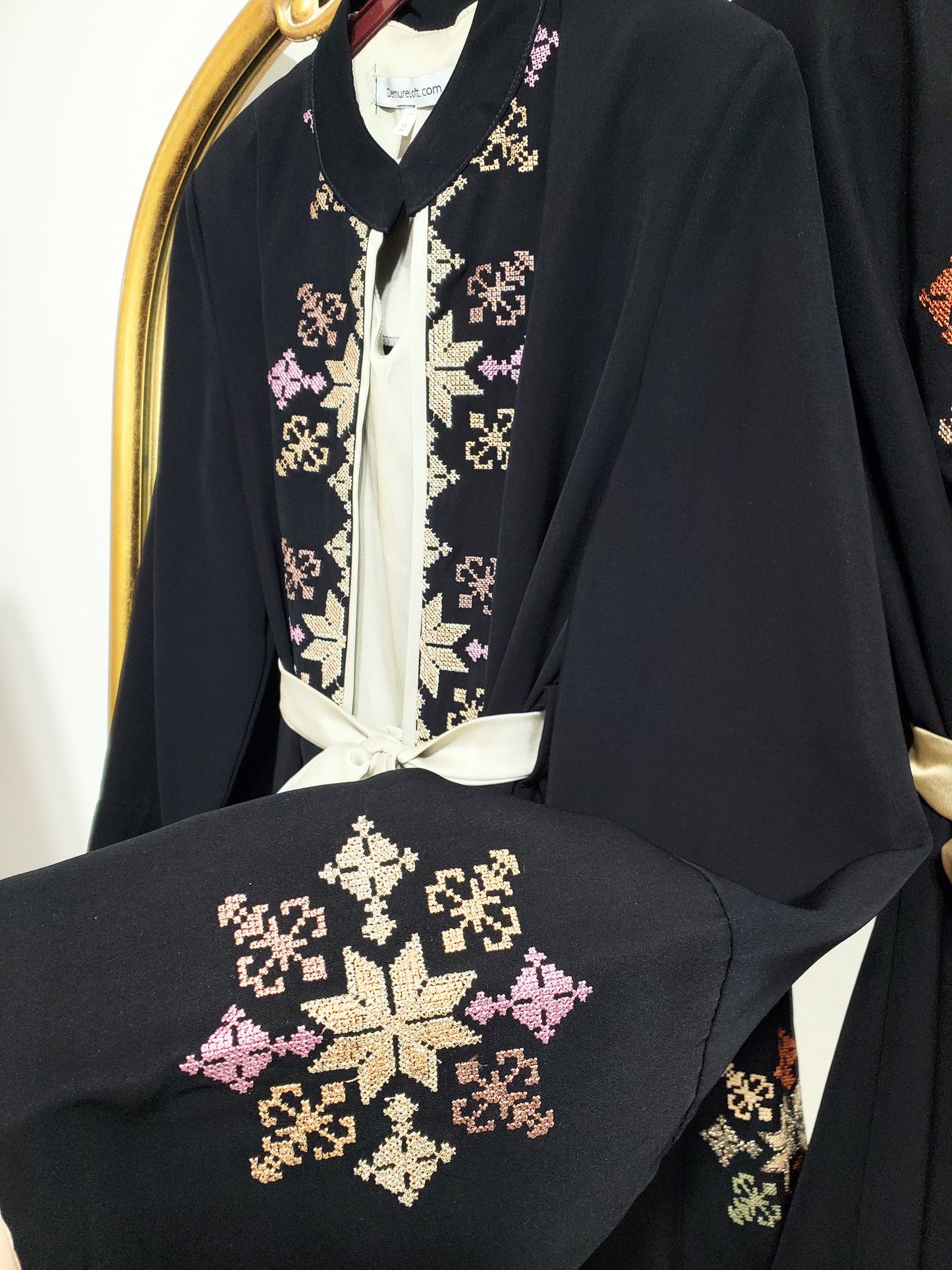 2PC Cross Stitch Ebroidered Abaya - (3 Colors)