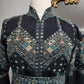 Satin Royal Thobe Gown -(Black & Green)