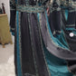 Satin Royal Thobe Gown -(Black & Green)