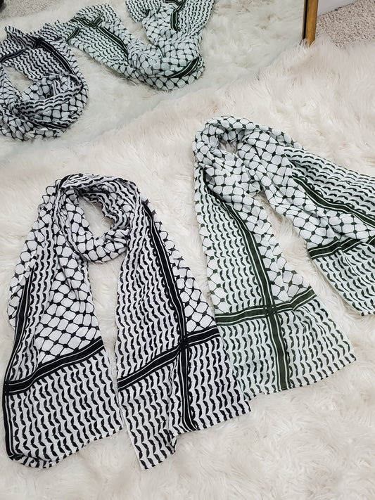 Premium Bamboo Modal Keffiyeh Hijab - (2 Colors)