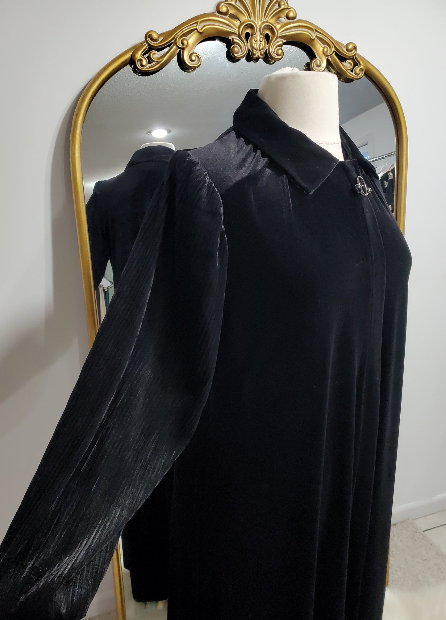 Zipper Velvet Abaya