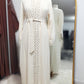 Open Abaya with Pearls - (3 Colors)
