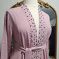 Open Abaya with Pearls - (3 Colors)