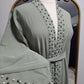 Open Abaya with Pearls - (3 Colors)