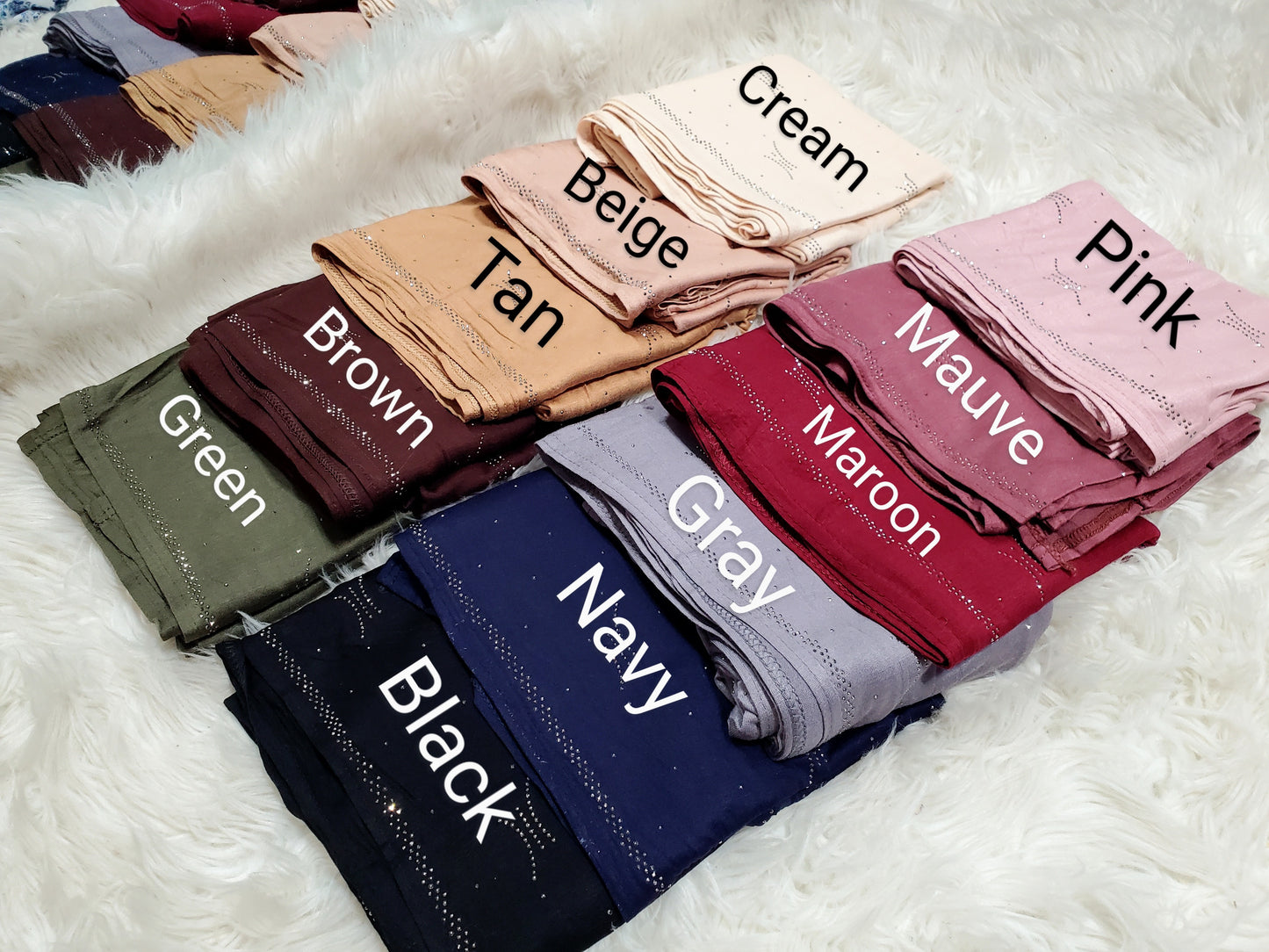 Crystal Jersey Hijab - ( 11 Colors)