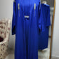 3 PC Crystal Detail Abaya/Dress - Royal Blue