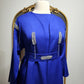 3 PC Crystal Detail Abaya/Dress - Royal Blue