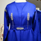 3 PC Crystal Detail Abaya/Dress - Royal Blue