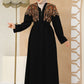 Lux Embroidered Abaya - Black