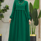 Cinched Waist Maxi Dress W/ matching necklace - (2 Colors)