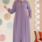 Flowy Button Detail Abaya - (5 Colors)
