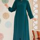 Flowy Button Detail Abaya - (5 Colors)