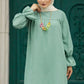 Ruffle Texured Tunic W/Necklace - (2 Colors)