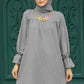 Ruffle Texured Tunic W/Necklace - (2 Colors)