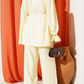 Button Detail 2pc Set - Butter Yellow
