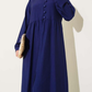 Maxi Half-Buttoned 2pc Set - Navy Blue