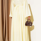 Gathered Lantern Sleeve Dress - Yellow