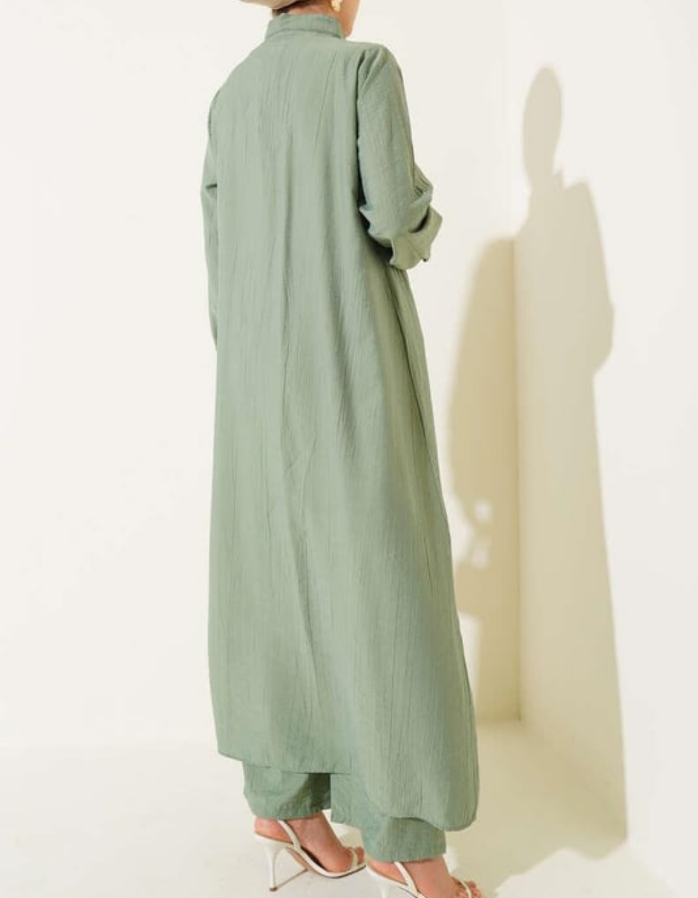Maxi Half-Buttoned 2pc Set - Green