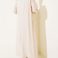 Maxi Half-Buttoned 2pc Set - Cream