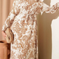 Patterned Brown Dress