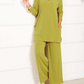 Comfy Casual 2pc Set w/ Pockets - Lime Green