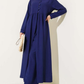 Maxi Half-Buttoned 2pc Set - Navy Blue