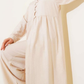 Maxi Half-Buttoned 2pc Set - Cream