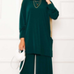 Comfy Casual 2pc Set w/ Pockets- Forest Green