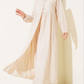 Maxi Half-Buttoned 2pc Set - Cream