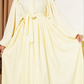 Gathered Lantern Sleeve Dress - Yellow