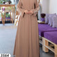 Embroidered Sleeve Straight Button Up Abaya -(3 Colors)