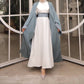 Kimono 3PC Embroidered Abaya - Beige