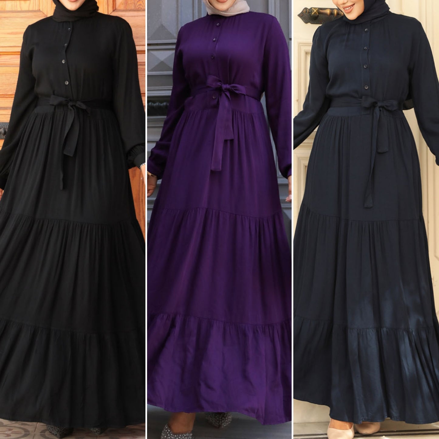 Cotton Tiered Maxi Dress - (3 Colors)