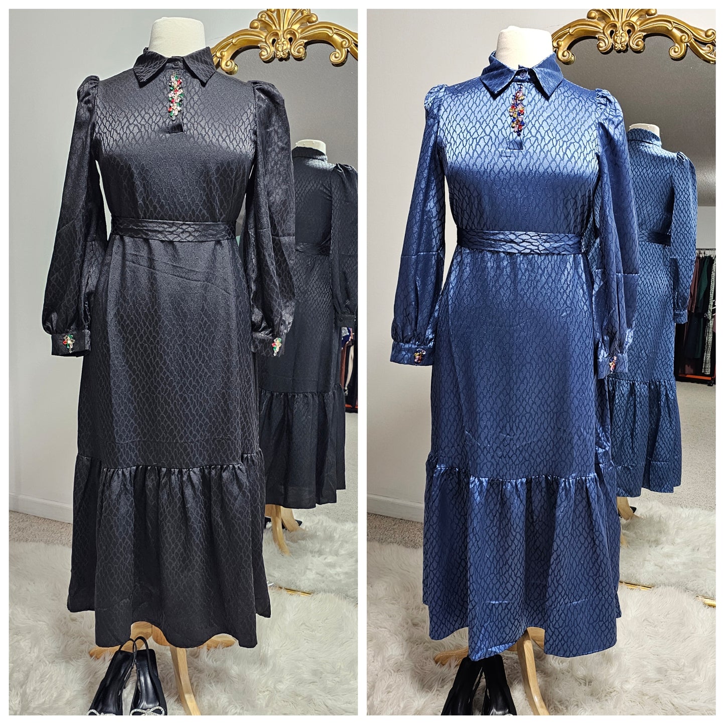 Mermaid Skin Satin Maxi Dress - 2 Colors