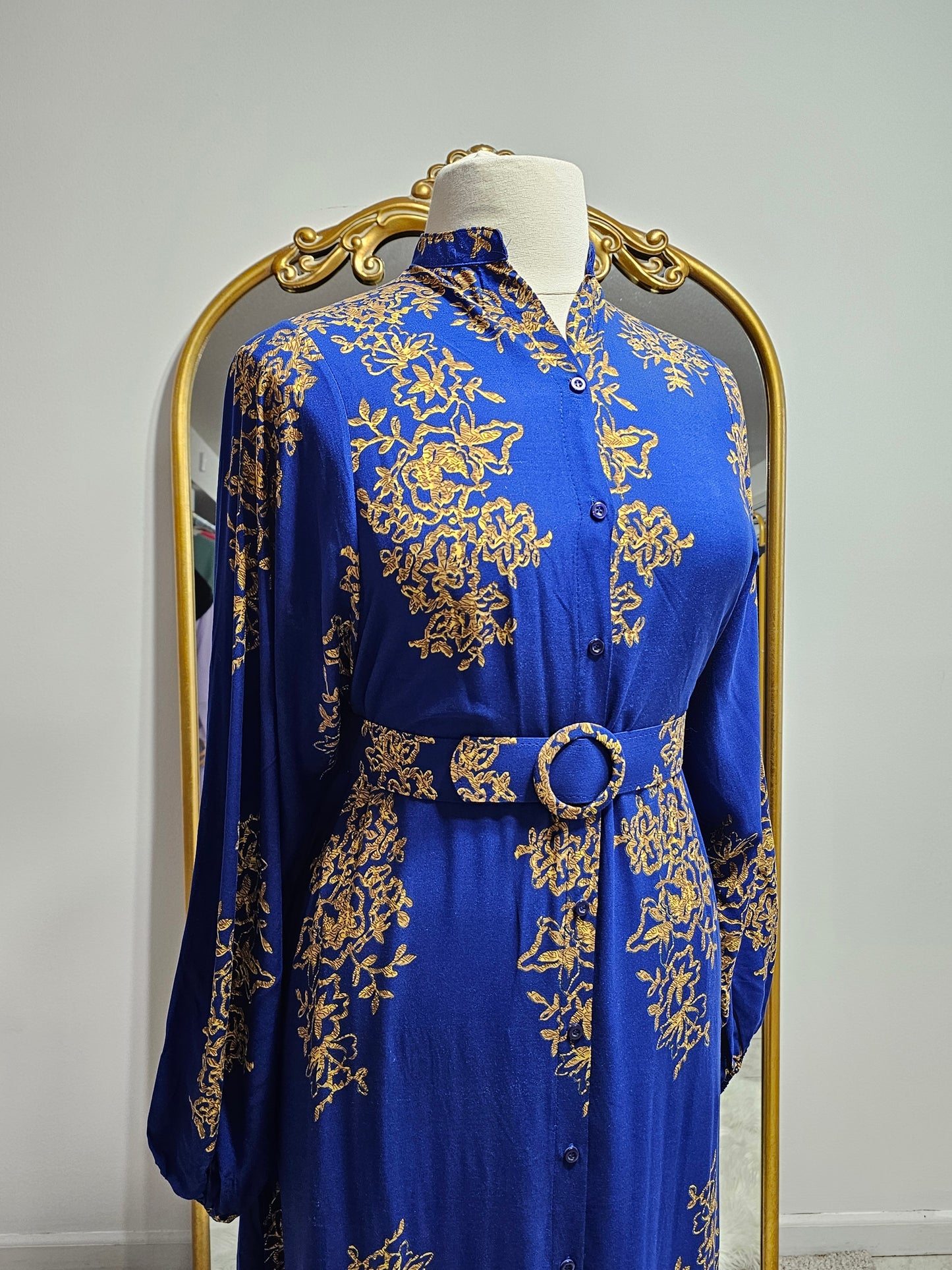 Cotton Maxi dress - Royal Blue
