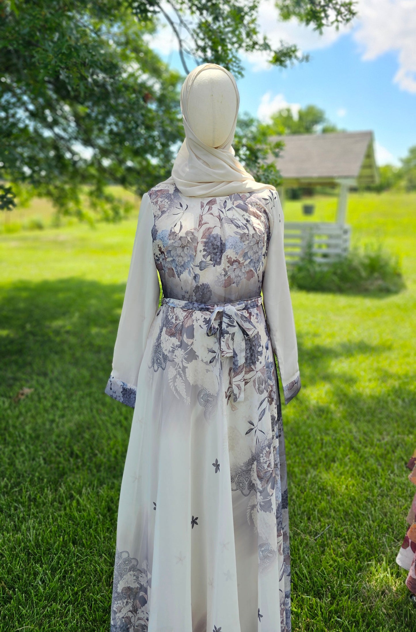 Fully Lined Chiffon Floral Dress